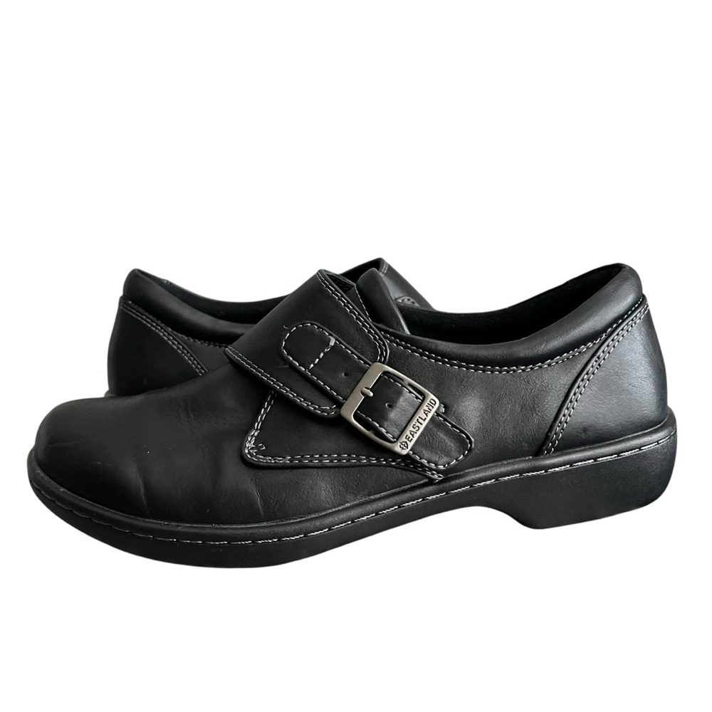 Eastland Sherri Comfort Shoes‎ Women's 9M Slip on Monk Strap Round Toe Black
